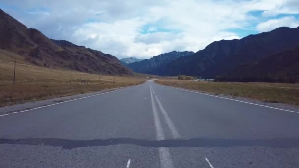 Vidéo Aérienne Des Paysages Automne Rivière Montagne Sur Chemal Dans — Video