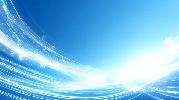 Mavi çizgiler ve dalgalarla soyut arkaplan.