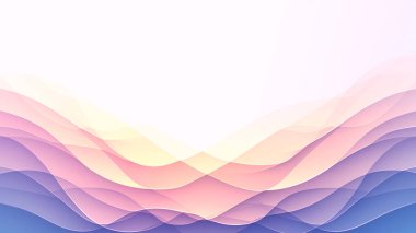 Yumuşak Pastel Soyut Dalga Arkaplanı. Beyaz Kopyalama Boşluğu ile Değişen Gradyan Tasarımı.