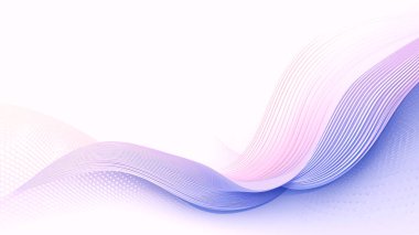 Yumuşak Pembe ve Lavanta Dinamik Soyut Arkaplan Akan Kurdeleli ve Boşluğu Kopyala.