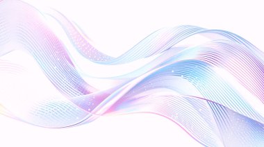 Yumuşak Pastel Gradyan Dalgalı Çizgiler İnce Doku Arkaplanı.