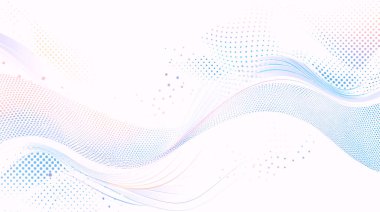 Dinamik Akan Dalgalar ile Nazik Pastel Yarı Tonlama Soyut Arkaplan.