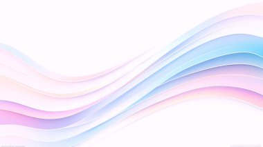 Pastel Gradyanlı Soyut Dalgalı Arkaplan ve Minimalist Tasarım İçin Akan Çizgiler.