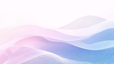 Pastel Gradyan Çizgileri ve Parçacık Efektleri ile Soyut Dalga Arkaplanı.