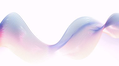 Dalga çizgileri. Soyut arkaplan. Dalgalı tasarım elemanı, geometrik çizgiler, noktalar ve çizgiler. 10 vektör çizimi.