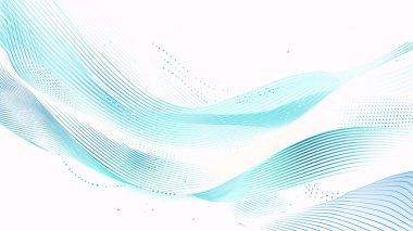 Mavi ve beyaz çizgileri olan soyut bir arkaplan. 3D görüntüleme, 3D resimleme.