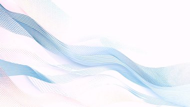 Akan dalgalı katmanlar, dekoratif yıldızlar ve yarım ton nokta desenleri içeren pastel mor ve beyaz soyut arkaplan.