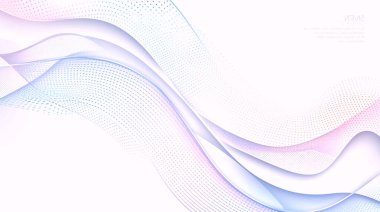 Üst üste binen mor ve lavanta rengi yarım tonlu çizgilerin dalgalı soyut arkaplanı dalgalı bir dinamik doku oluşturuyor..