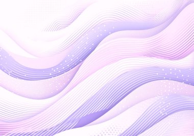 Dalgalı çizgileri olan soyut mor ve mavi arkaplan