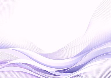 Yumuşak lavanta rengi ve beyaz soyut arkaplan yarım tonlu kıvrımlı dalga şekilleri ve ince noktalı çizgiler içeriyor..