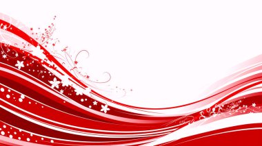 Kırmızı ve Beyaz Dalga Arka Plan