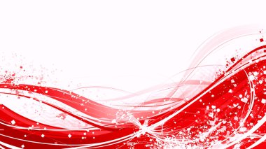 Beyaz dalgalı kırmızı soyut arkaplan