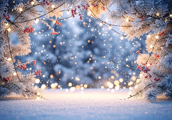 Yılbaşı geçmişi. Kış manzarası. Noel ağaçlarıyla dolu kış tatili geçmişi.