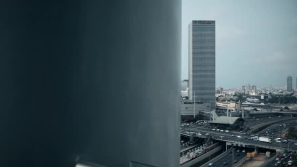 Tel Aviv Azrieli İş Merkezi ortaya — Stok video