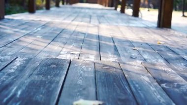 Ahşap zemin - hareket videosu. Kapat.