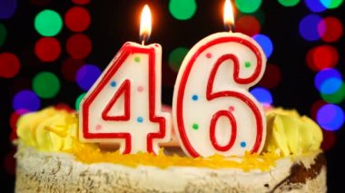 46 Numara: Doğum günün kutlu olsun. Witg Yakıcı Mumlar Topper..
