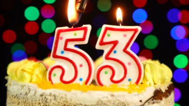 53 Numara: Doğum günün kutlu olsun. Witg Yakıcı Mumlar Topper..