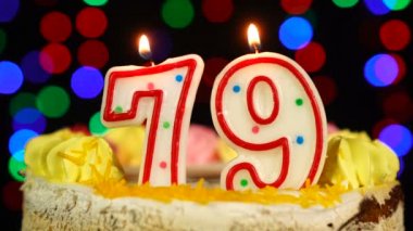 79 Numara: Doğum günün kutlu olsun. Witg Yakıcı Mumlar Topper..