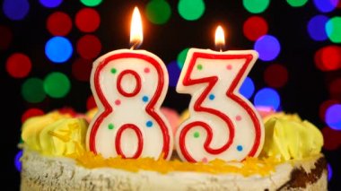83 Numara: Doğum günün kutlu olsun. Witg Yakıcı Mumlar Topper..