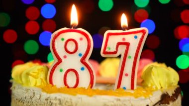 87 Numara: Doğum günün kutlu olsun. Witg Yakıcı Mumlar Topper..