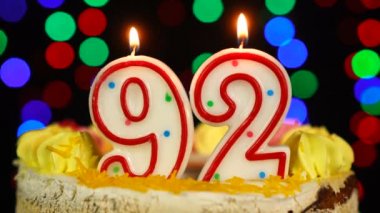 92 Numara: Doğum günün kutlu olsun. Witg Yakıcı Mumlar Topper..