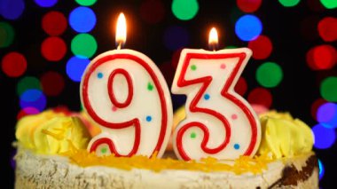93 Numara: Doğum günün kutlu olsun. Witg Yakıcı Mumlar Topper..