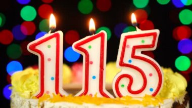 115 Numara: Yanan Mumlarla Mutlu Yıllar Pastası.
