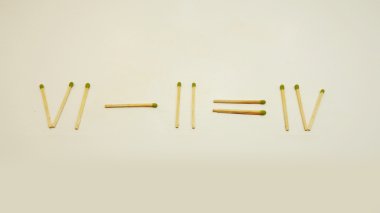 Soyut denklem maçlar kullanarak.