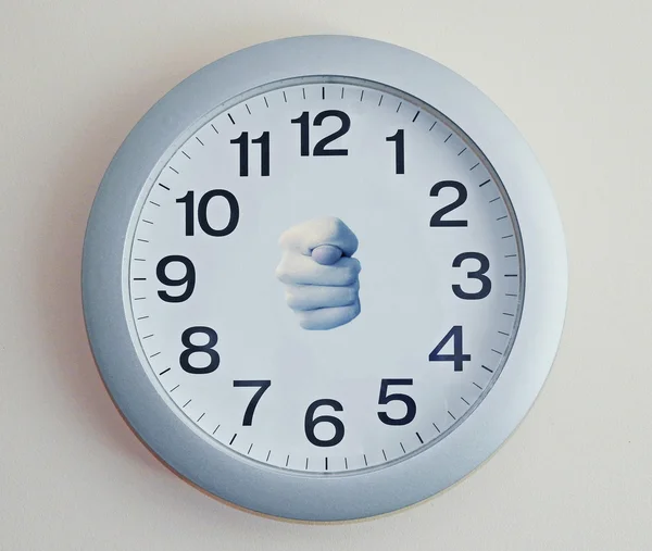 Reloj de pared azul — Foto de Stock