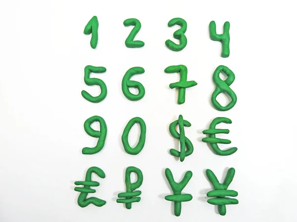 Grüne Zahlen und Geldwährung. — Stockfoto