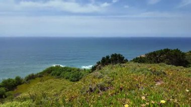 Manzaralı seyahat klibi Cabo da Roca Portekiz kıyı şeridi doğa yürüyüşü turizmi doğa yürüyüşü videosu