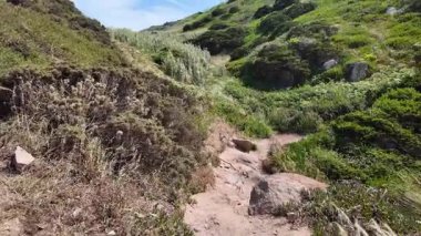 Cabo da Roca Portekiz Doğa Seyahati video kıyı yürüyüşü okyanus ufku açık hava keşfi