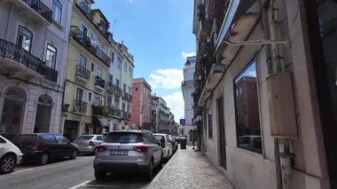 Lizbon şehir merkezinin yürüme görüntüleri pürüzsüz