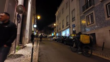 POV Şehir Gezintisi Günbatımından Sonra Lizbon 'da