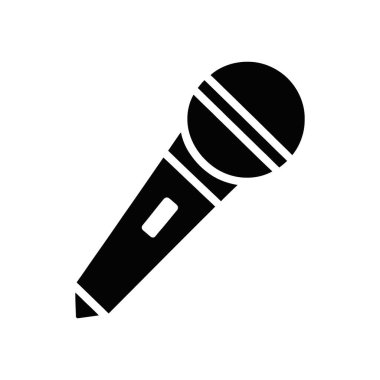 This high-quality black microphone vector icon is ideal for design projects, presentations, and applications. Features a clear, clean design on a white background.