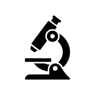 Gıcır gıcır, siyah bir vektör simgesi, temiz beyaz bir arkaplanda mikroskop tasvir eder. Basit tasarımı ve net şekli onu bilim ve araştırma projeleri için ideal kılıyor..