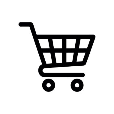 Bu, temiz ve modern tasarımı olan minimalist bir siyah alışveriş arabası ikonu. E-ticaret siteleri, uygulamalar ve matbaa malzemeleri için mükemmel. Şeffaf arkaplan ile vektör grafiği.