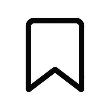 Temiz beyaz arkaplanda yuvarlak köşeli siyah yer imi simgesi. Vektör biçimi illüstrasyonu, ağ ve uygulama tasarım ögeleri için mükemmel.