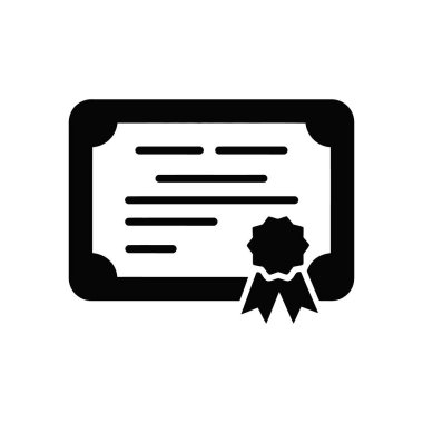 Kurdeleli ve mühürlü siyah özet sertifikası ödülleri sembolize ediyor veya eğitim, mezuniyet veya başarı için beyaz arkaplan üzerinde tanınıyor.