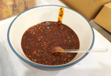 Otantik Endonezya Fıstık Sosu veya meyve için Bumbu Kacang