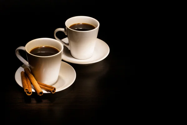 Dos tazas de café blanco —  Fotos de Stock