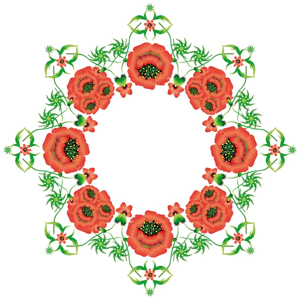 Patrón floral en el estilo nacional ucraniano Petrikovka . — Vector de stock