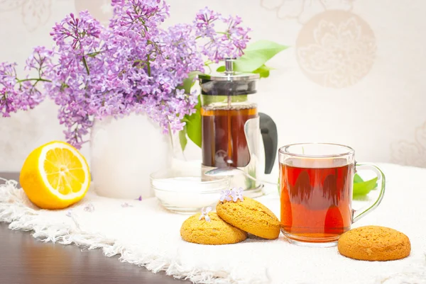 Bodegón con una taza de té —  Fotos de Stock