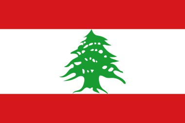 Lübnan bayrak desenli arka plan. Gerçekçi ulusal bayrak tasarımı. Soyut vektör şablonu.