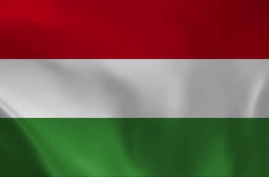 Macaristan Bayrak Dalgalanması: Ulusal Magyarorszg Kırmızı, Beyaz ve Yeşil Üçgen Döngü Gerçekçi 4K Döngüsü