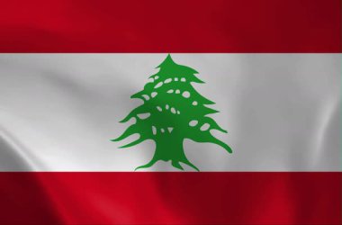 Lübnan bayrağının yüksek kaliteli animasyonu. Merkezi yeşil sedir ağacıyla yatay kırmızı ve beyaz çizgiler. Orta Doğu ve Akdeniz projeleri için ideal.