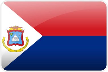 Hollanda Krallığı 'nın kurucu bir ülkesi olan Sint Maarten' in parlak bayrak ikonu. Ulusal armada kırmızı, beyaz, mavi alanda yer alıyor. Karayip mirasını temsil ediyor