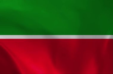 Rusya 'nın Tataristan Cumhuriyeti resmi bayrağının yüksek kalite, döngülü bir animasyonu. Gerçekçi kumaş dokuları olan ikonik yeşil, beyaz ve kırmızı yatay çizgiler..
