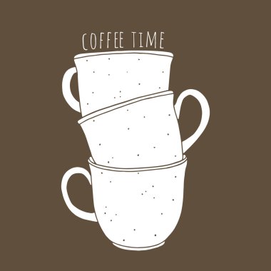 Bardak el çekilmiş yığını