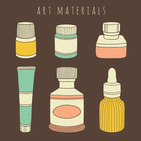 Materiały artystyczne butelkowanej — Wektor stockowy